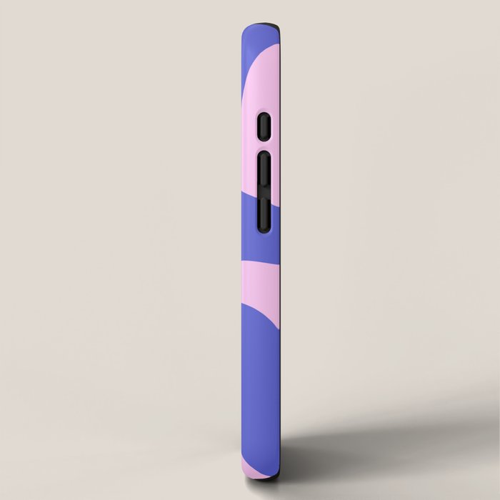 Wavy Land - Pink and Blue iPhone Case Gallery Image 2