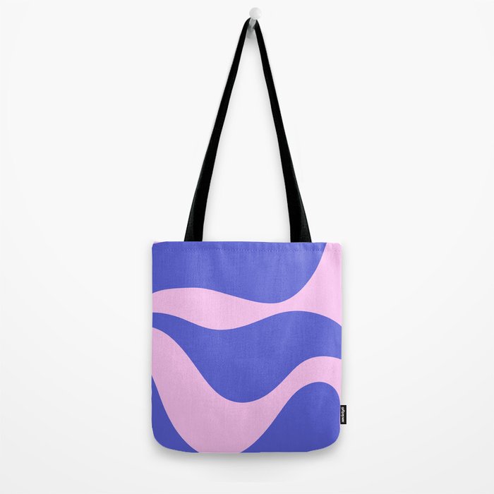 Wavy Land - Pink and Blue Tote Bag Gallery Image 2