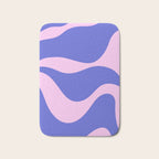 Wavy Land - Pink and Blue Bath Mat Gallery Image 1