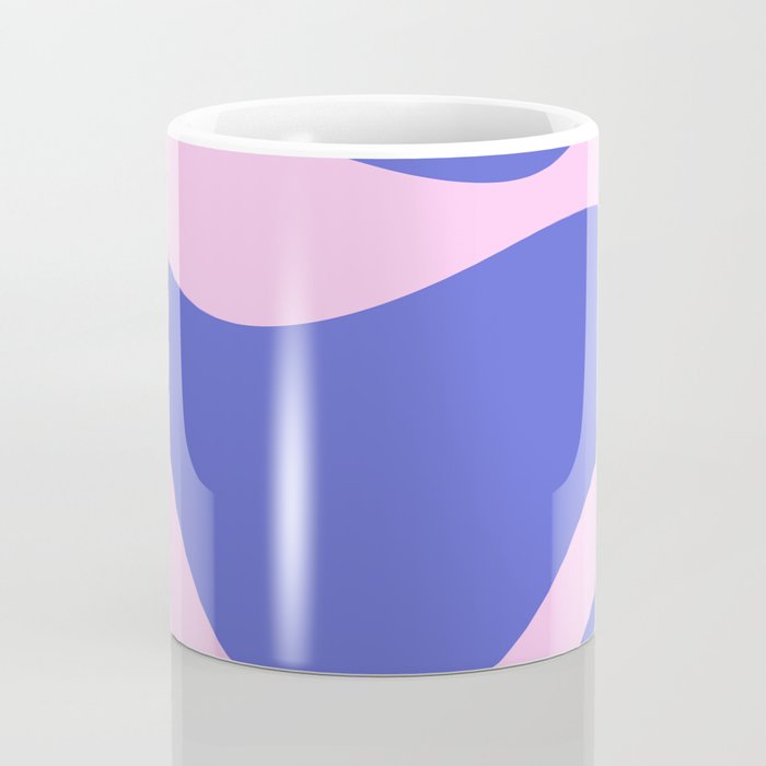 Wavy Land - Pink and Blue Coffee Mug Gallery Image 4