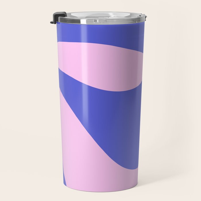 Wavy Land - Pink and Blue Travel Mug Gallery Image 3