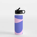 Wavy Land - Pink and Blue Water Bottle Gallery Image 1