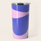 Wavy Land - Pink and Blue Travel Mug Gallery Image 1