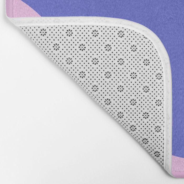 Wavy Land - Pink and Blue Bath Mat Gallery Image 2