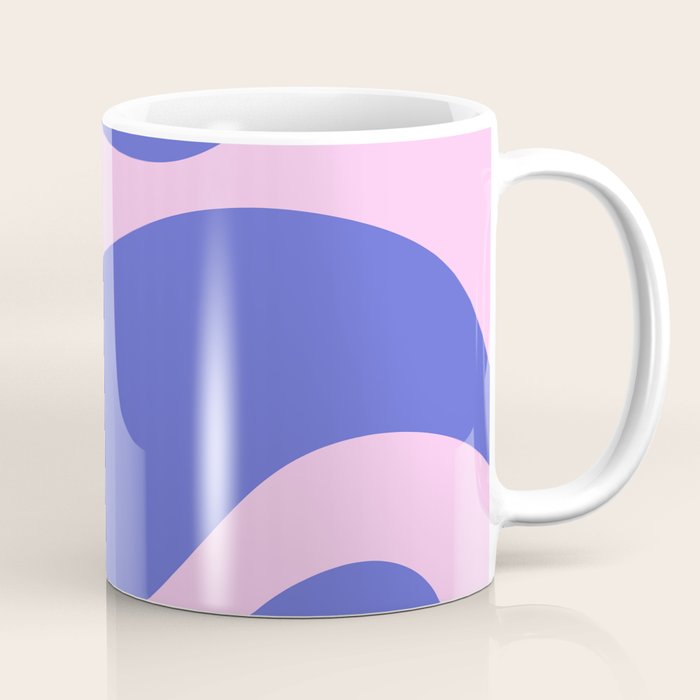 Wavy Land - Pink and Blue Coffee Mug Gallery Image 1
