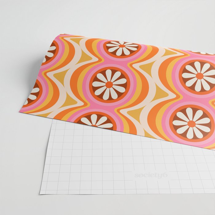 Wavy Daisy Wrapping Paper Gallery Image 2