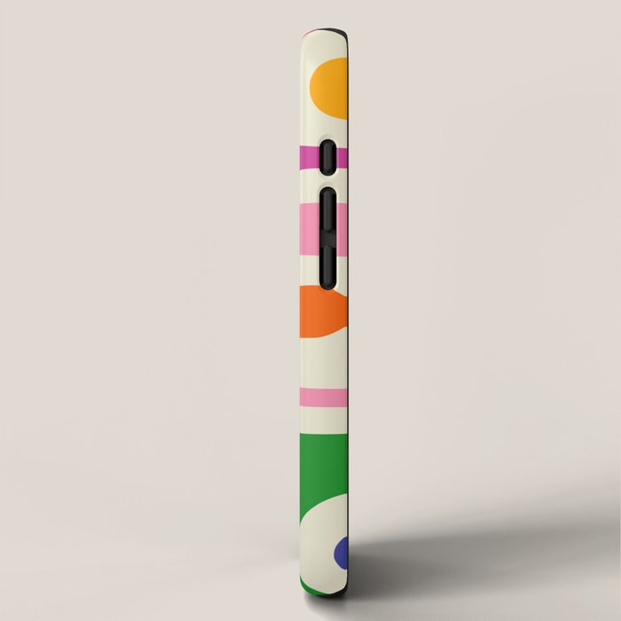 Colorful Mid Century Modern Piquet Abstract Pattern  iPhone Case Gallery Image 2