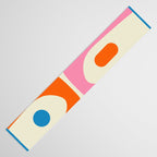Colorful Mid Century Modern Piquet Abstract Pattern  Table Runner Gallery Image 3