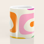 Colorful Mid Century Modern Piquet Abstract Pattern  Coffee Mug Gallery Image 4
