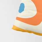 Colorful Mid Century Modern Piquet Abstract Pattern  Pillow Sham Gallery Image 4