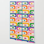 Colorful Mid Century Modern Piquet Abstract Pattern  Wallpaper Gallery Image 2