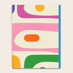 Colorful Mid Century Modern Piquet Abstract Pattern  Notebook Gallery Image 4