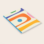Colorful Mid Century Modern Piquet Abstract Pattern  Notebook Gallery Image 3