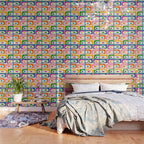 Colorful Mid Century Modern Piquet Abstract Pattern  Wallpaper Gallery Image 3