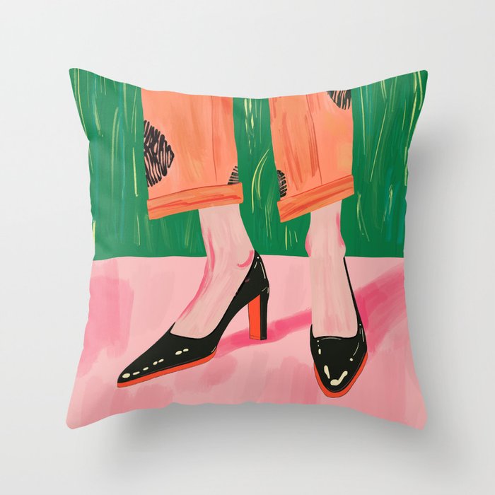 Chic Stroll Throw Pillow Gallery Image 6