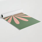 Big Daisy Retro Minimalism in Blush and Green Yoga Mat Gallery Image 2