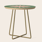 Big Daisy Retro Minimalism in Blush and Green Side Table Gallery Image 1