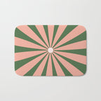 Big Daisy Retro Minimalism in Blush and Green Bath Mat Gallery Image 1