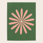 Big Daisy Retro Minimalism in Blush and Green Poster Gallery Image 4
