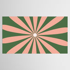 Big Daisy Retro Minimalism in Blush and Green Tablecloth Gallery Image 2