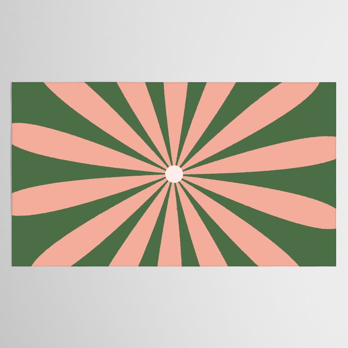 Big Daisy Retro Minimalism in Blush and Green Tablecloth Gallery Image 2