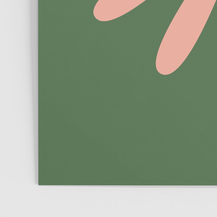 Big Daisy Retro Minimalism in Blush and Green Poster Gallery Image 3