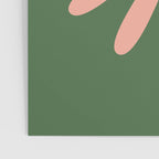 Big Daisy Retro Minimalism in Blush and Green Poster Gallery Image 3