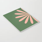 Big Daisy Retro Minimalism in Blush and Green Notebook Gallery Image 3