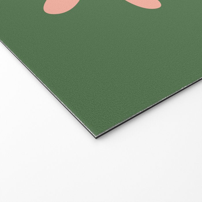 Big Daisy Retro Minimalism in Blush and Green Welcome Mat Gallery Image 2