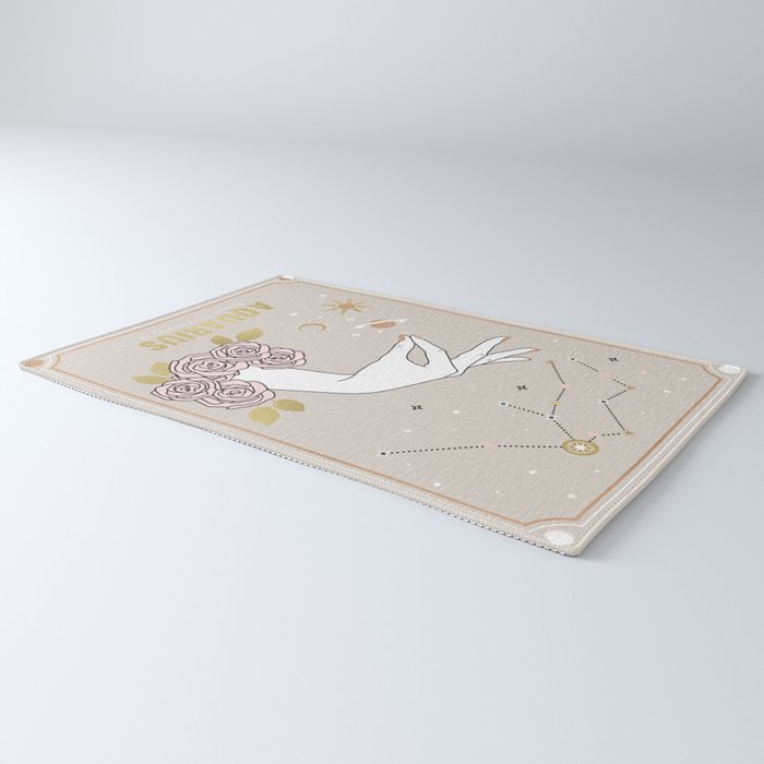 Aquarius Zodiac Sign Rug Gallery Image 3