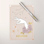 Aquarius Zodiac Sign Wrapping Paper Gallery Image 1
