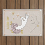 Aquarius Zodiac Sign Outdoor Rug Gallery Image 1
