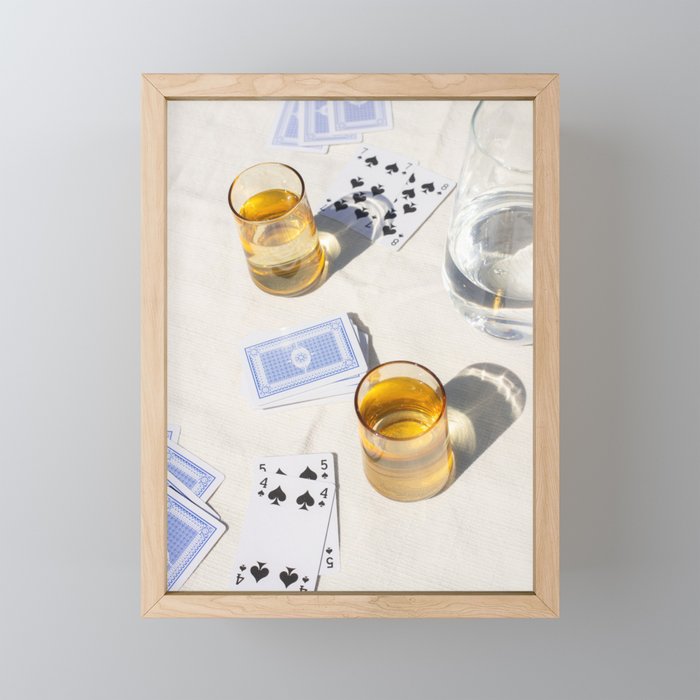 Playing a Game of Cards | Summer Sunshine Outside Games Photography Art Print Mini Art Print Gallery Image 1