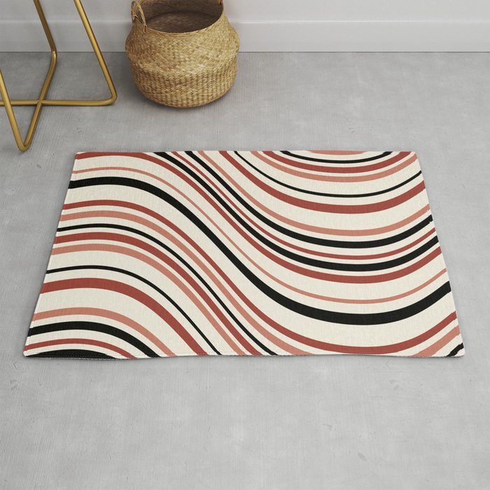 Wavy Stripes XI - Neutral Pink Rug Gallery Image 1