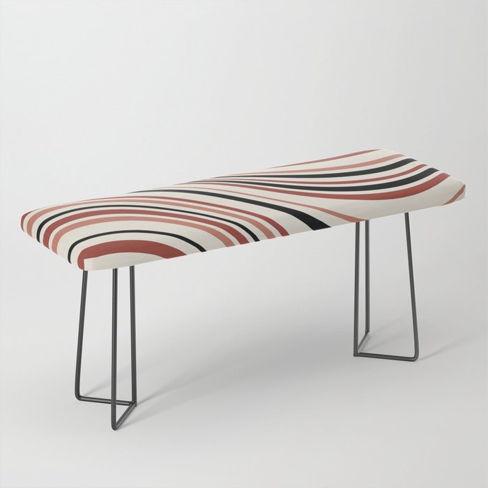 Wavy Stripes XI - Neutral Pink Bench Gallery Image 1