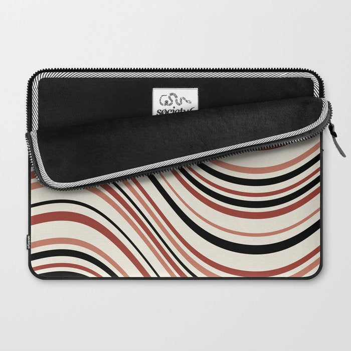 Wavy Stripes XI - Neutral Pink Laptop Sleeve Gallery Image 2