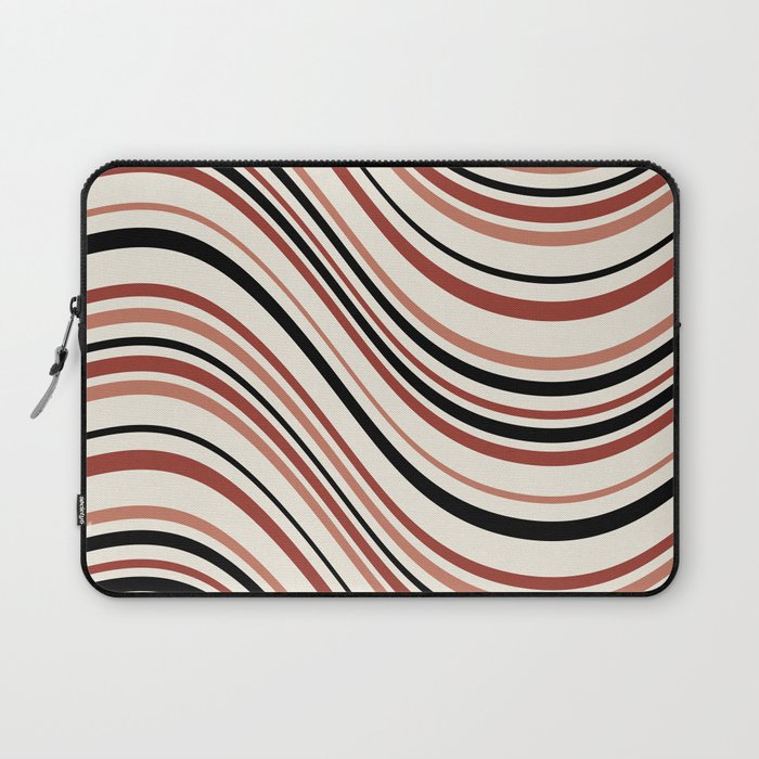 Wavy Stripes XI - Neutral Pink Laptop Sleeve Gallery Image 1