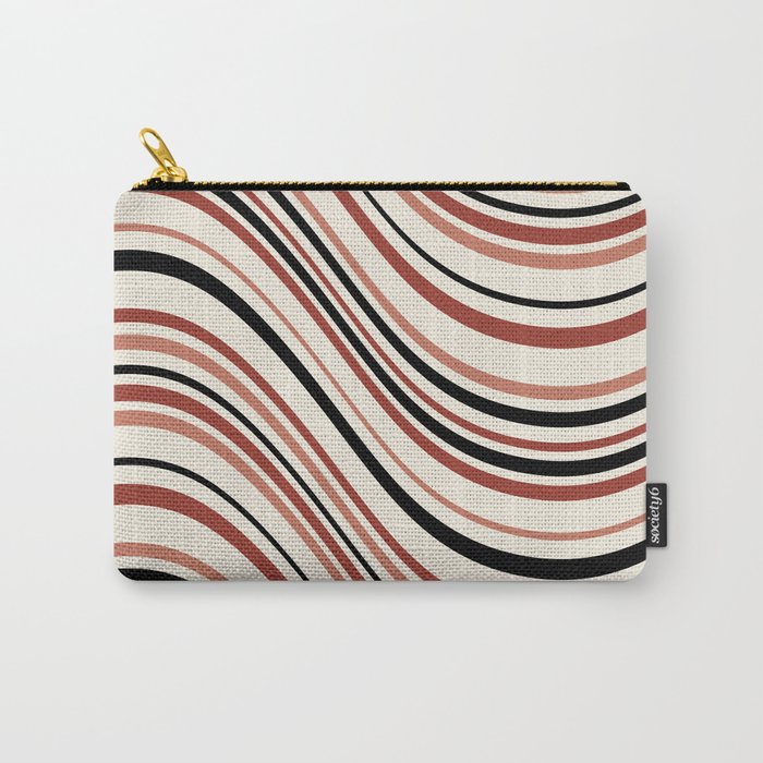 Wavy Stripes XI - Neutral Pink Carry All Pouch Gallery Image 1