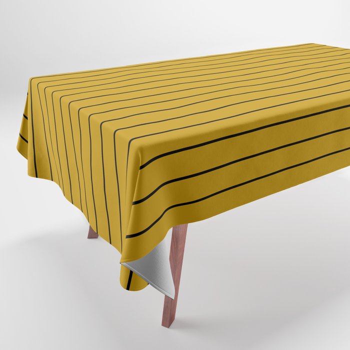 Minimal Arch VII Ochre Modern Geometric Lines Tablecloth Gallery Image 1