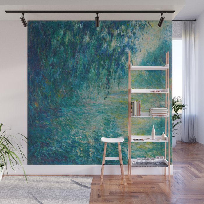 Claude Monet Impressionist Landscape Oil Painting Morning on the Seine Wall Mural Gallery Image 1
