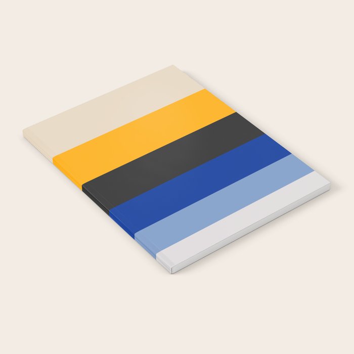Complementary Blue & Yellow Colorful Geometric Pattern Notebook Gallery Image 2