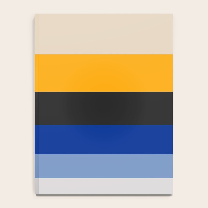 Complementary Blue & Yellow Colorful Geometric Pattern Notebook Gallery Image 4
