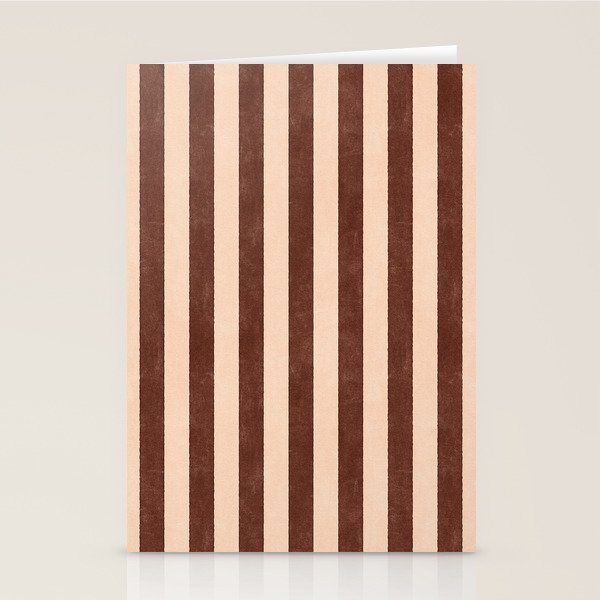 STRIPES 001 M - Cacao Stationery Card Gallery Image 1