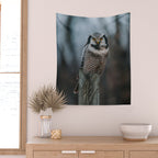 The Northern Howk Owl - Landscape and Nature Photography Wall Tapestry Gallery Image 2