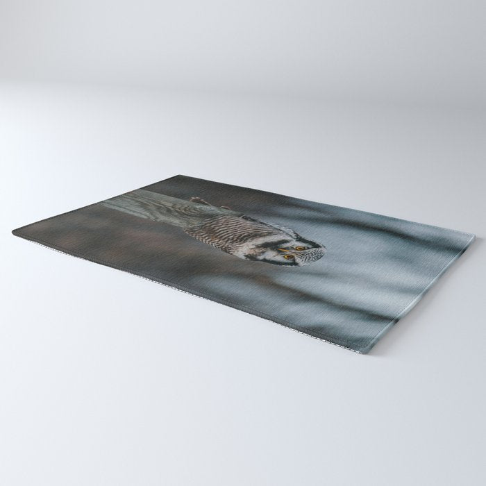 The Northern Howk Owl - Landscape and Nature Photography Rug Gallery Image 3