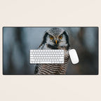 The Northern Howk Owl - Landscape and Nature Photography Desk Mat Gallery Image 1