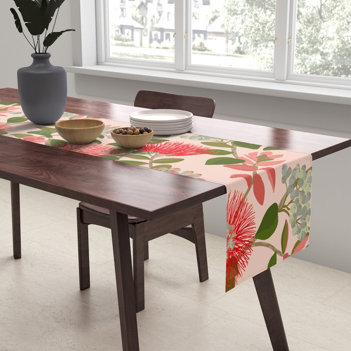 Ohia Lehua Tree on Pink Table Runner Gallery Image 2