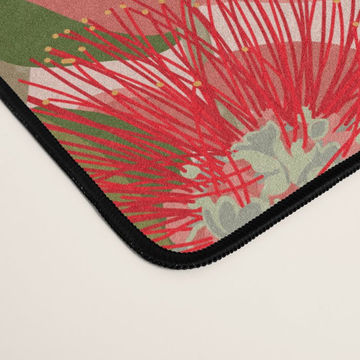Ohia Lehua Tree on Pink Desk Mat Gallery Image 4