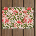 Ohia Lehua Tree on Pink Outdoor Rug Gallery Image 1