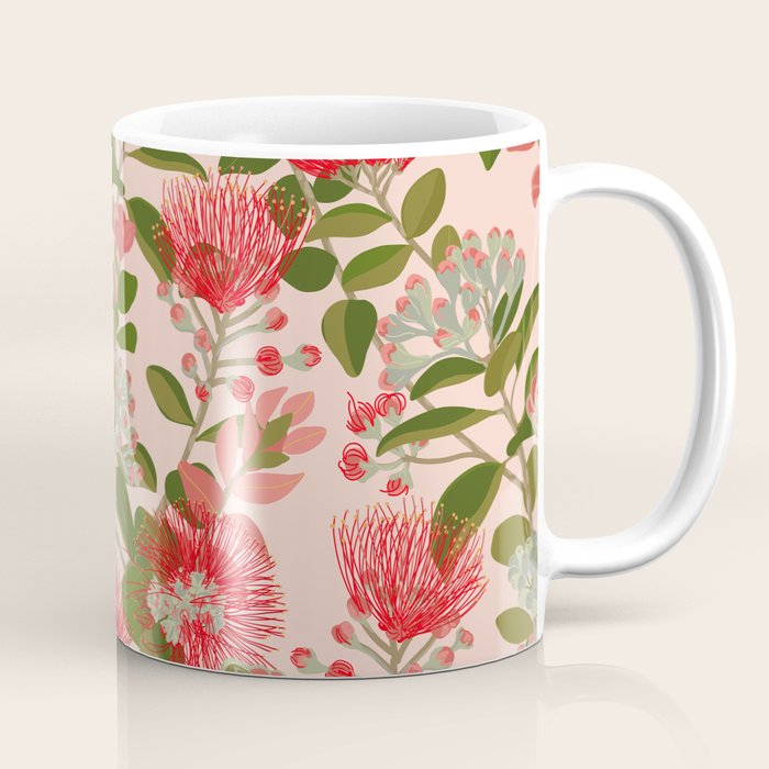 Ohia Lehua Tree on Pink Coffee Mug Gallery Image 1
